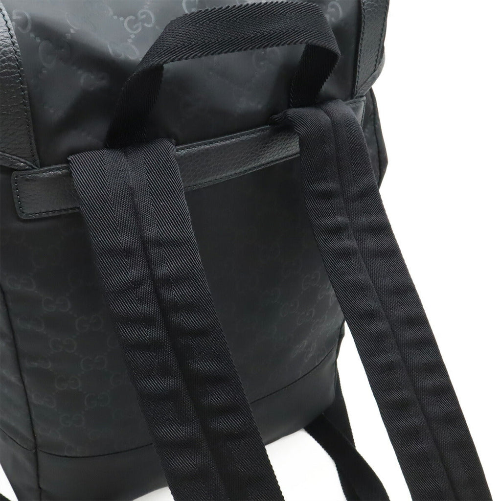 Gucci GG Nylon Leather Backpack