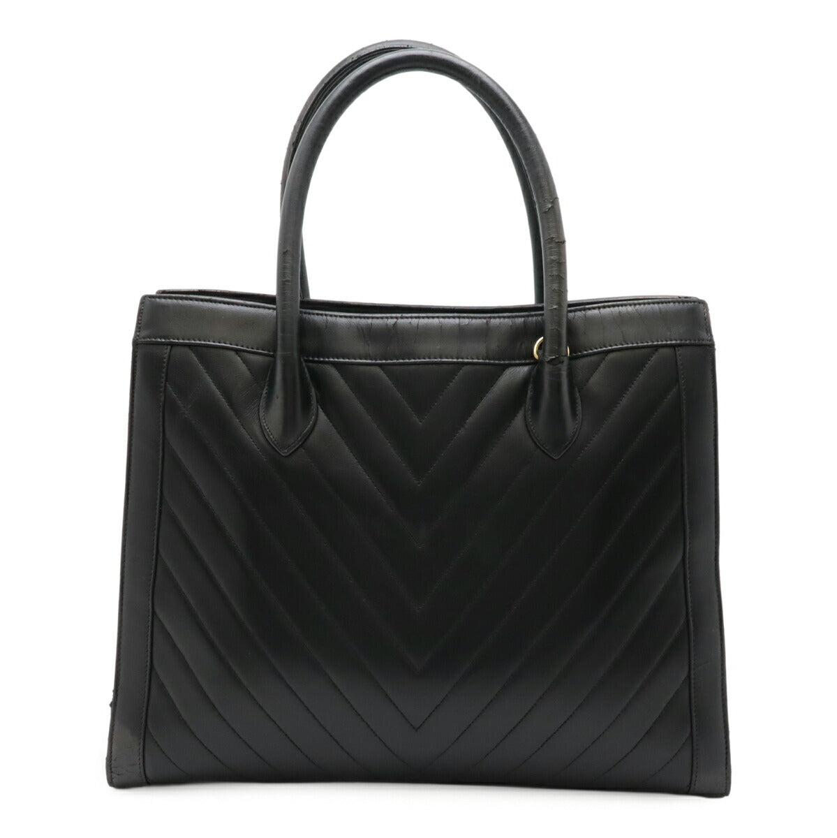 Chanel Chevron V Stitch Leather Handbag