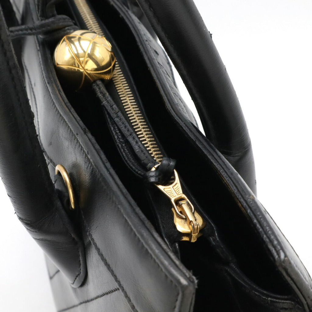 Chanel Chevron V Stitch Leather Handbag