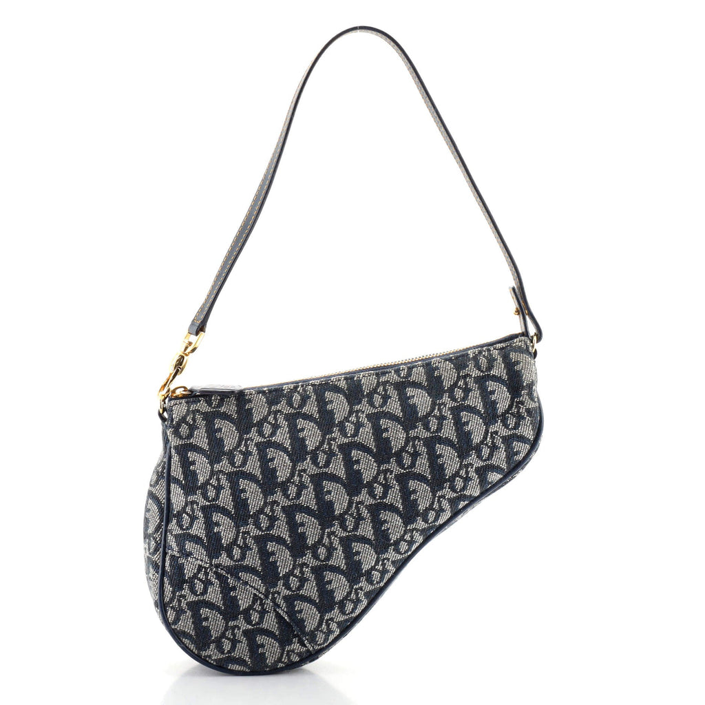 Vintage Saddle Bag Diorissimo Canvas Mini