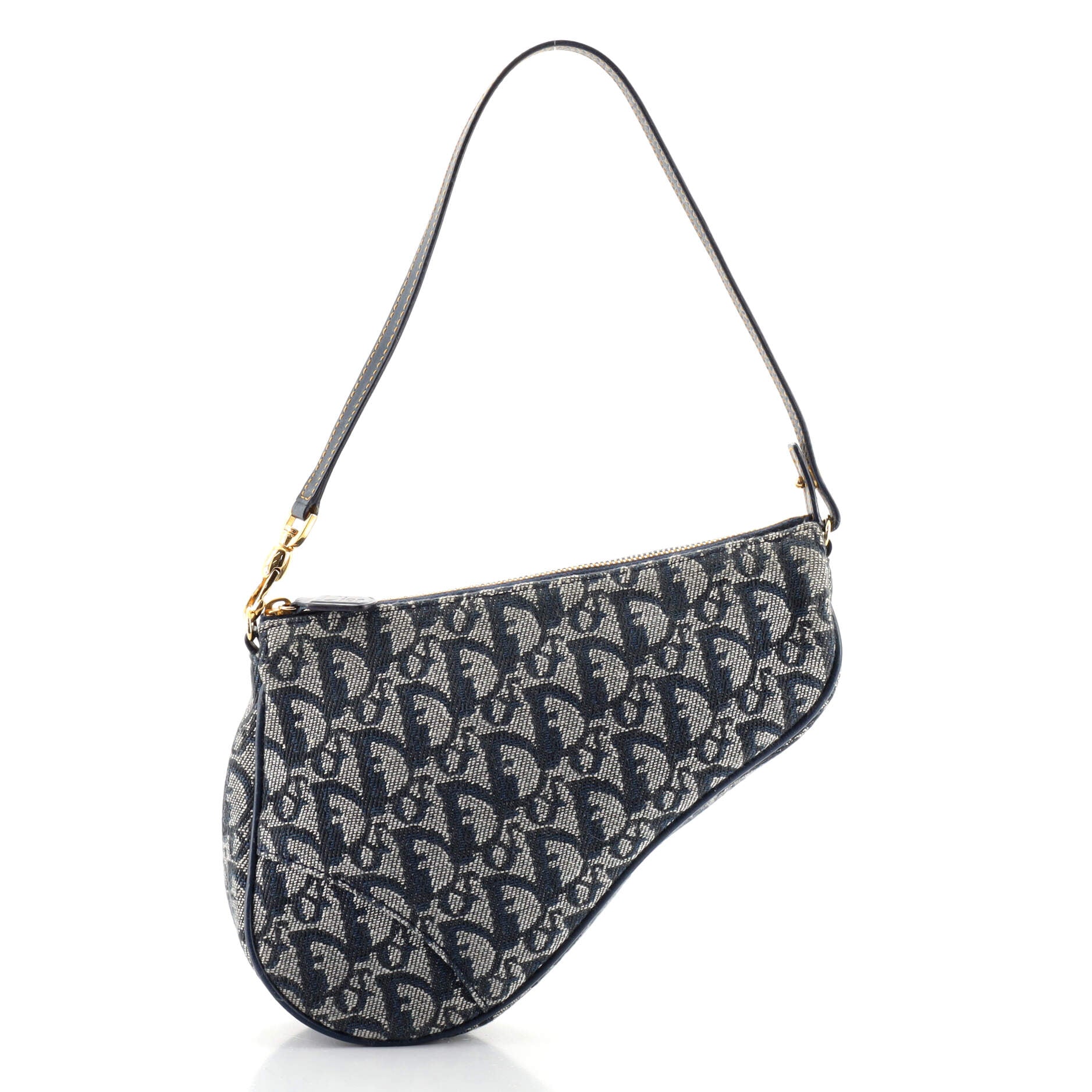 Vintage Saddle Bag Diorissimo Canvas Mini
