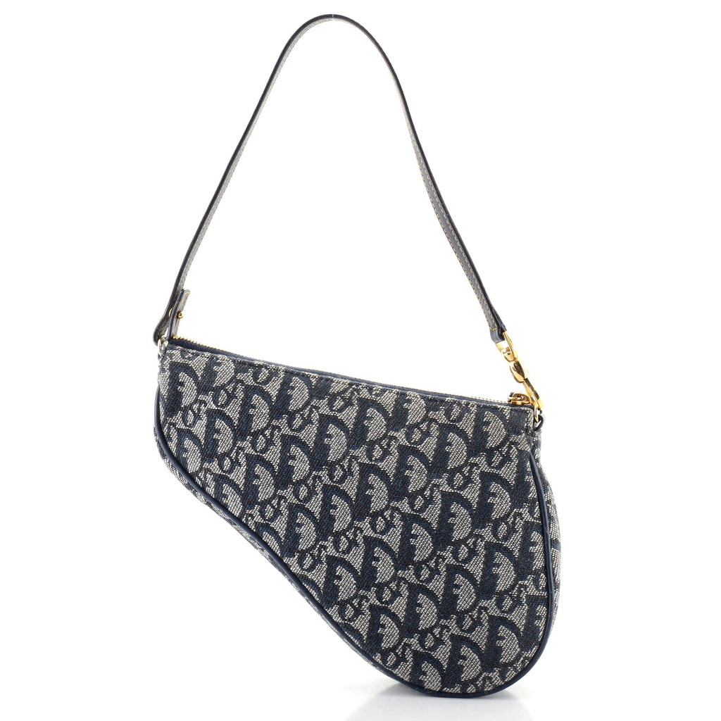Vintage Saddle Bag Diorissimo Canvas Mini