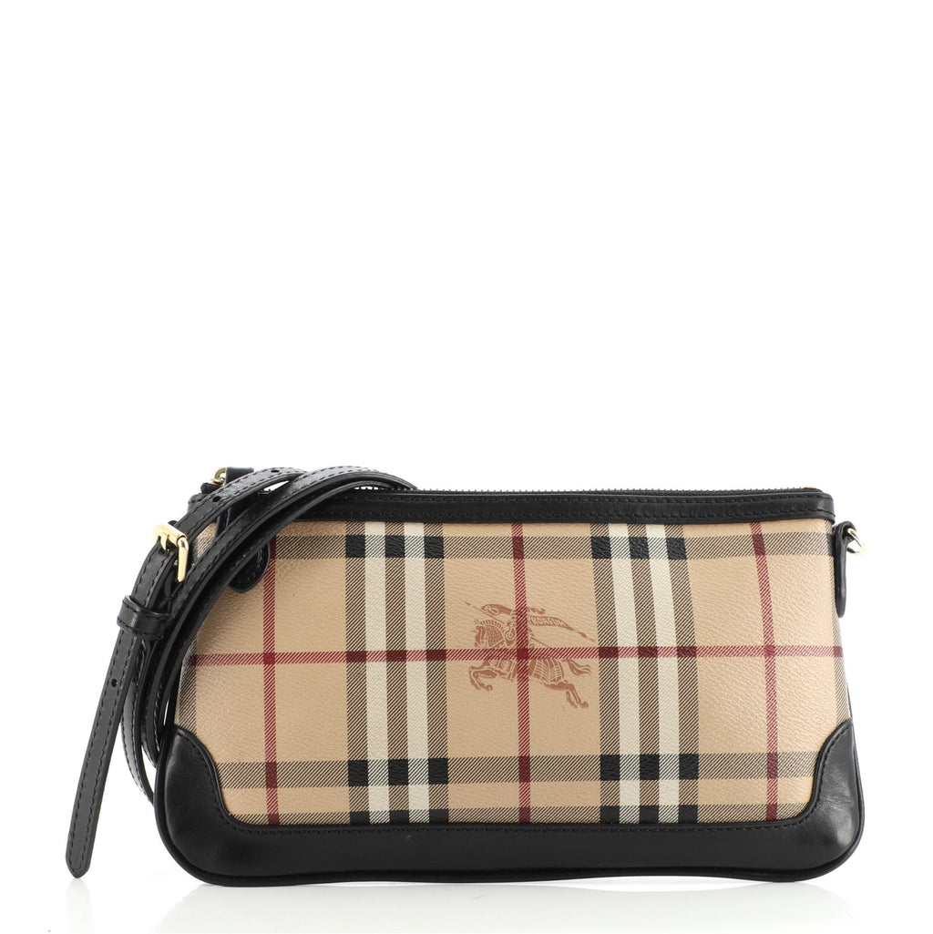 Peyton Crossbody Clutch Haymarket Coated Canvas Small