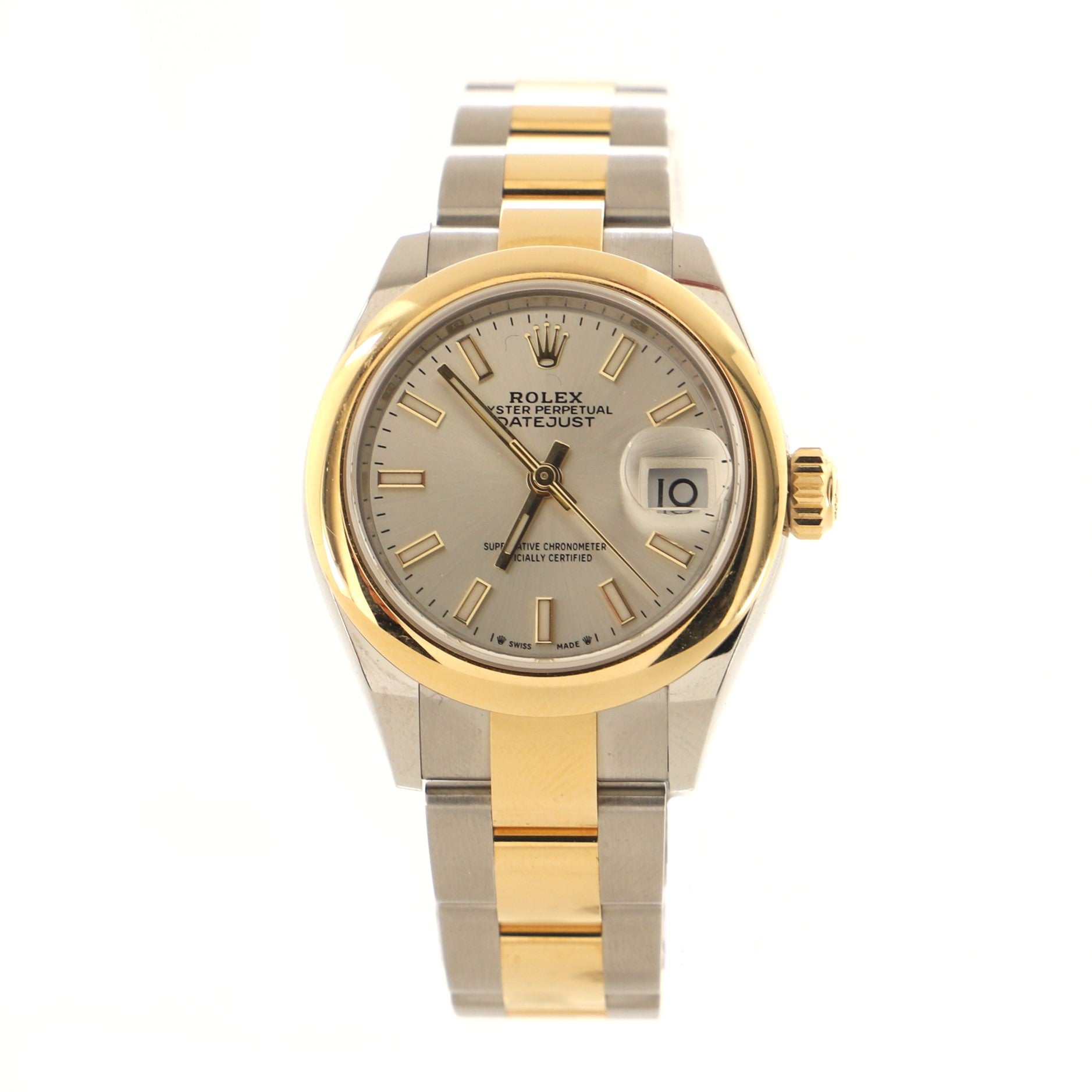 Oyster Perpetual Datejust Automatic Watch Stainless Steel and Yellow Gold 28