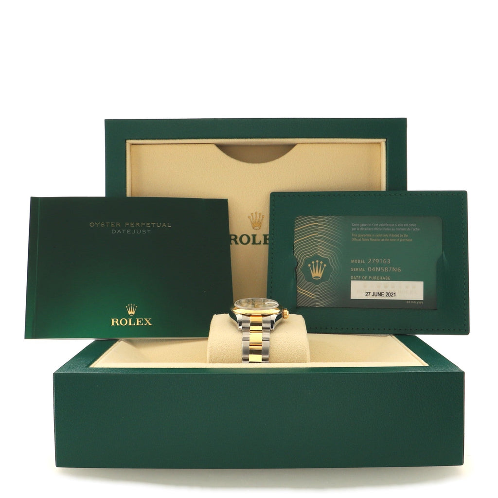 Oyster Perpetual Datejust Automatic Watch Stainless Steel and Yellow Gold 28