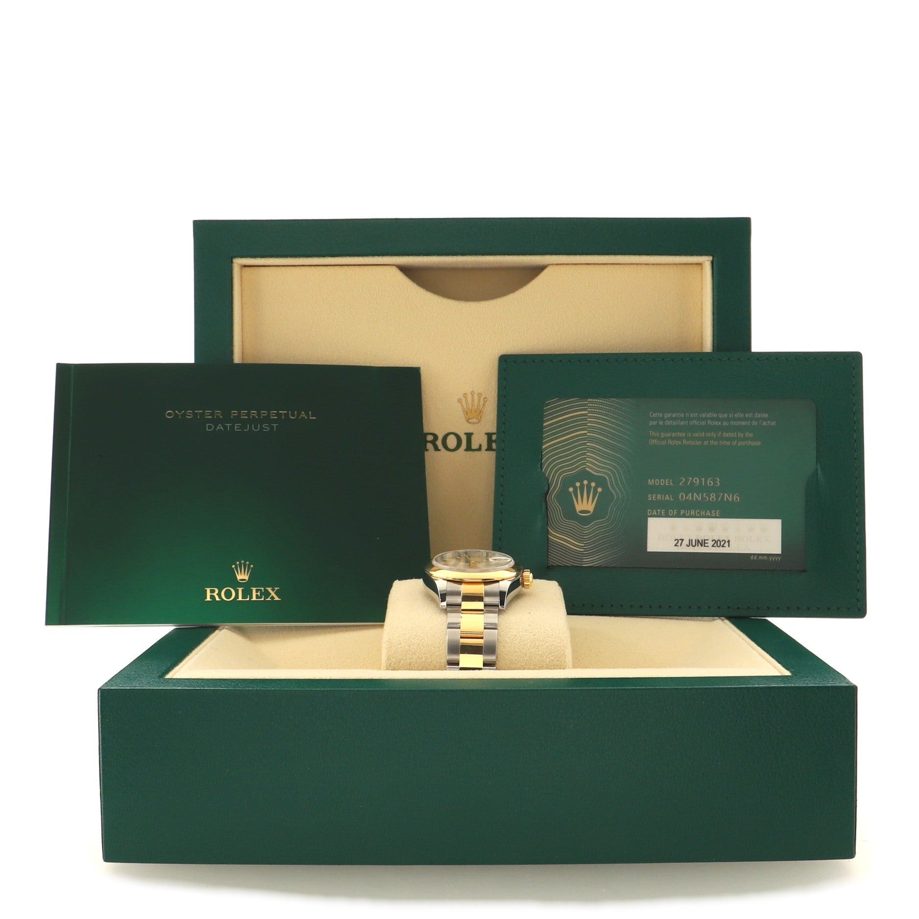 Oyster Perpetual Datejust Automatic Watch Stainless Steel and Yellow Gold 28