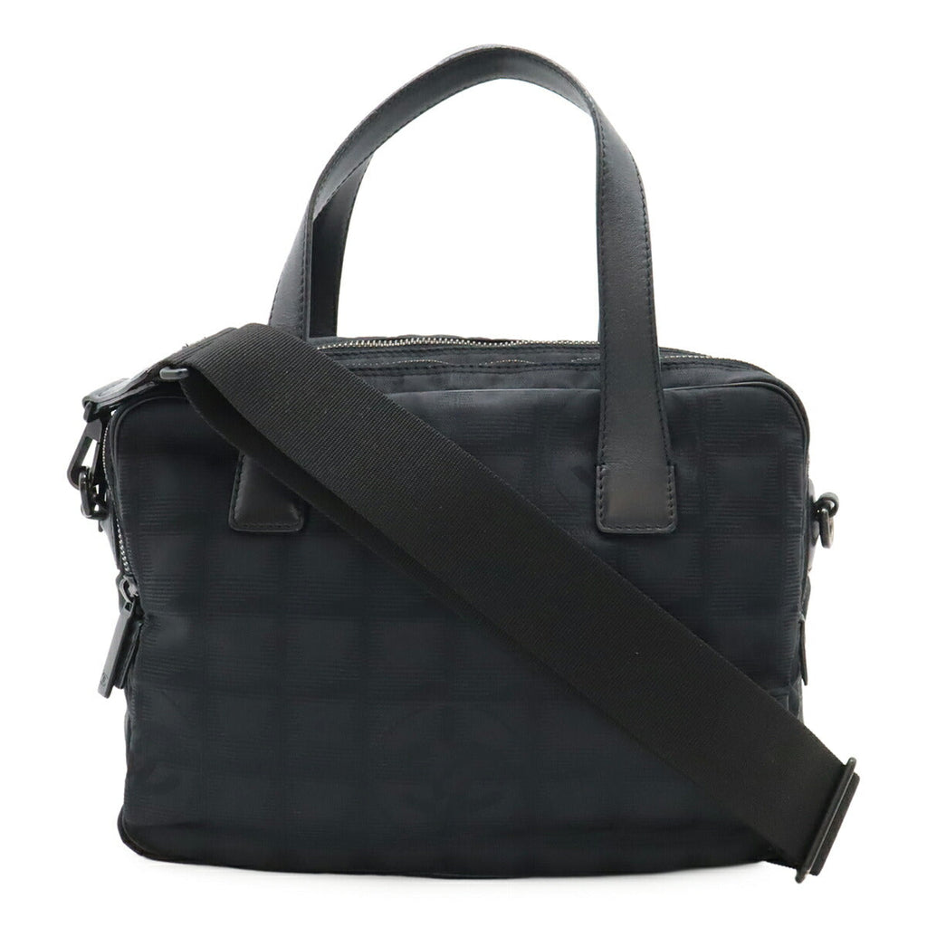 Chanel New Travel Line Nylon Jacquard Leather 2way Bag