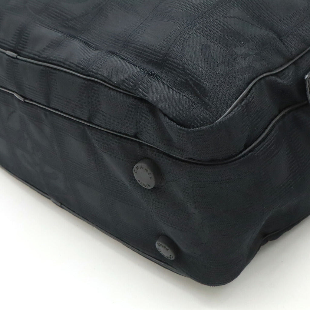 Chanel New Travel Line Nylon Jacquard Leather 2way Bag