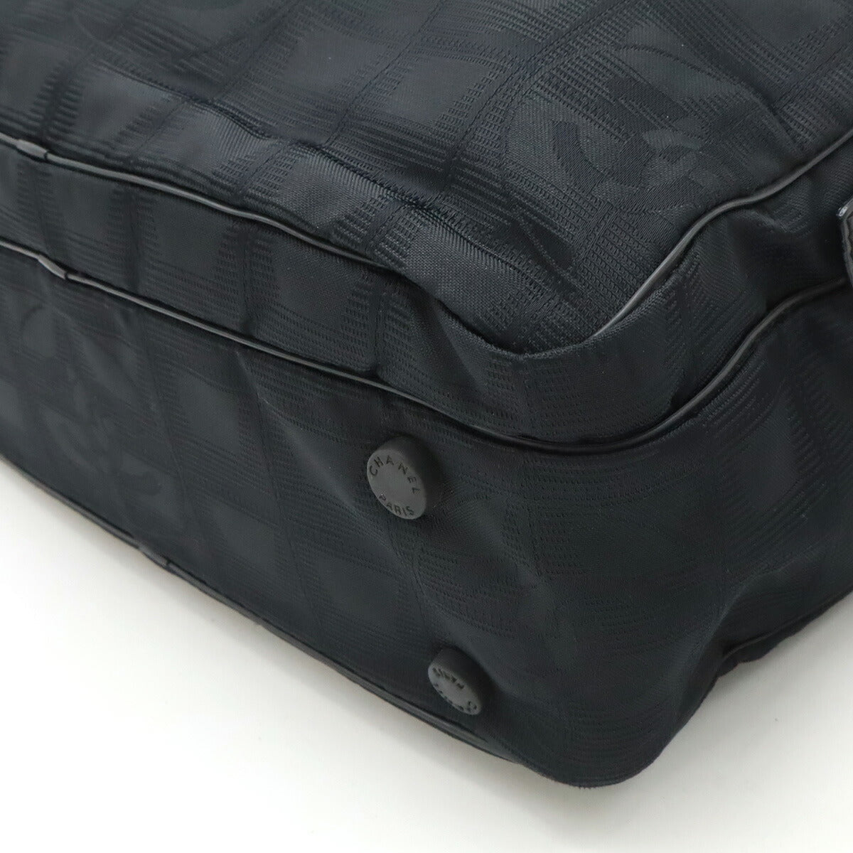 Chanel New Travel Line Nylon Jacquard Leather 2way Bag