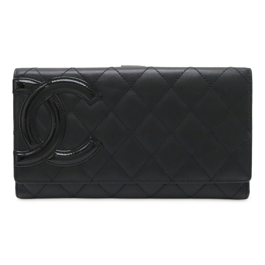 Chanel Cambon Line Long Wallet Leather