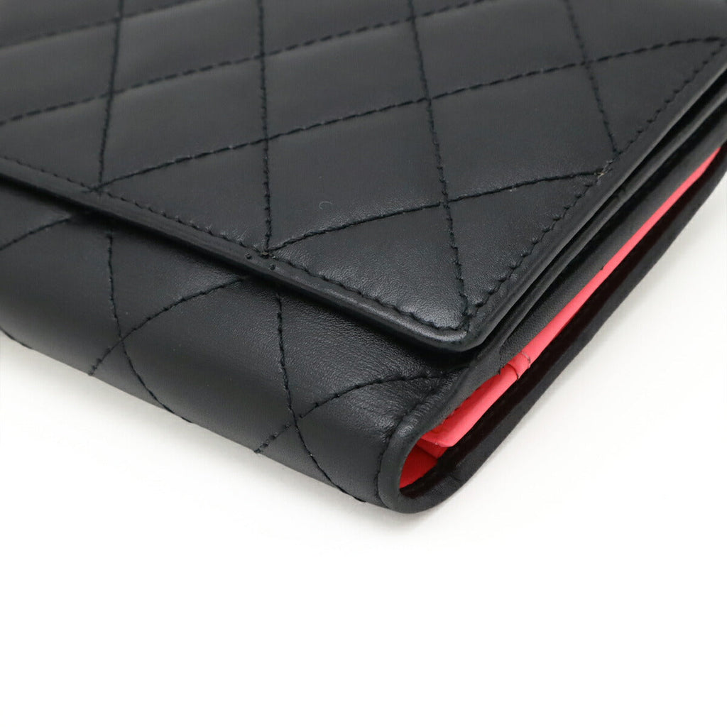 Chanel Cambon Line Long Wallet Leather