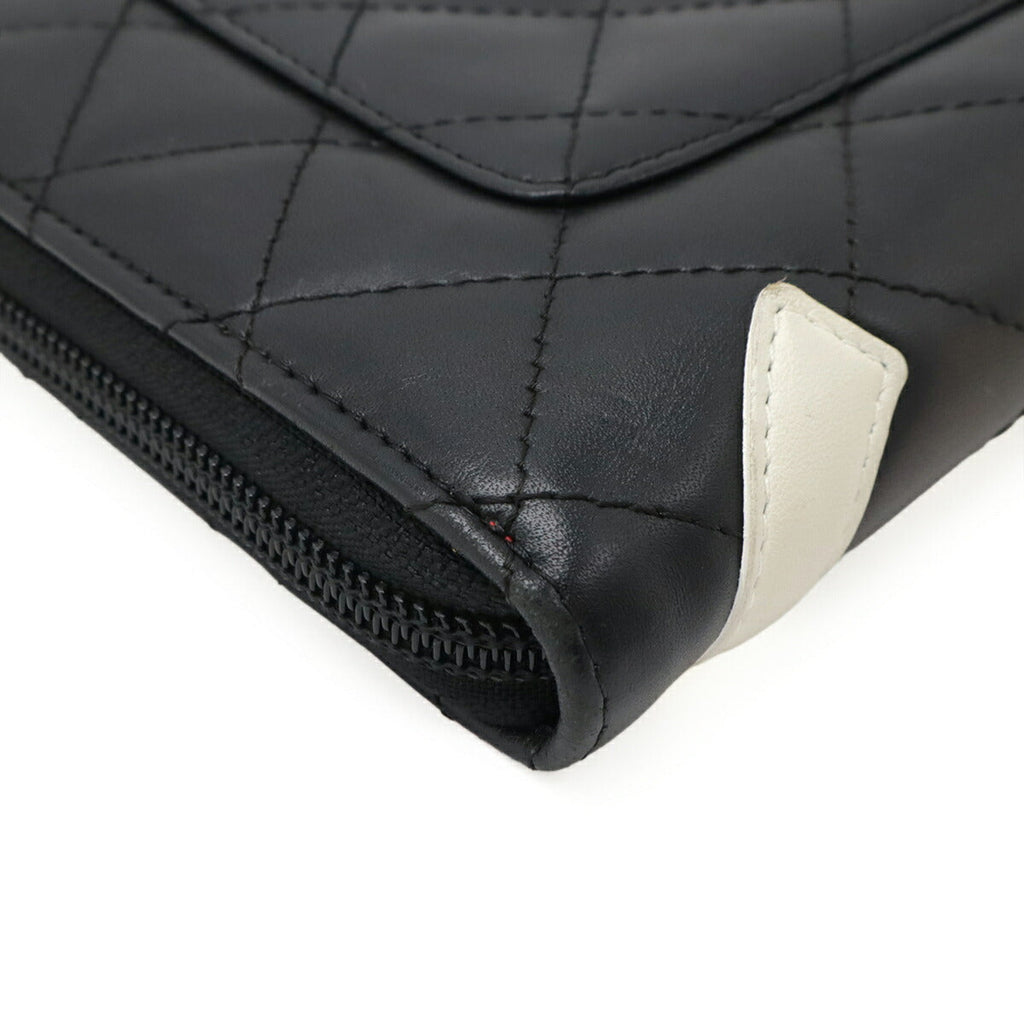 Chanel Cambon Line Organizer Long Wallet Leather