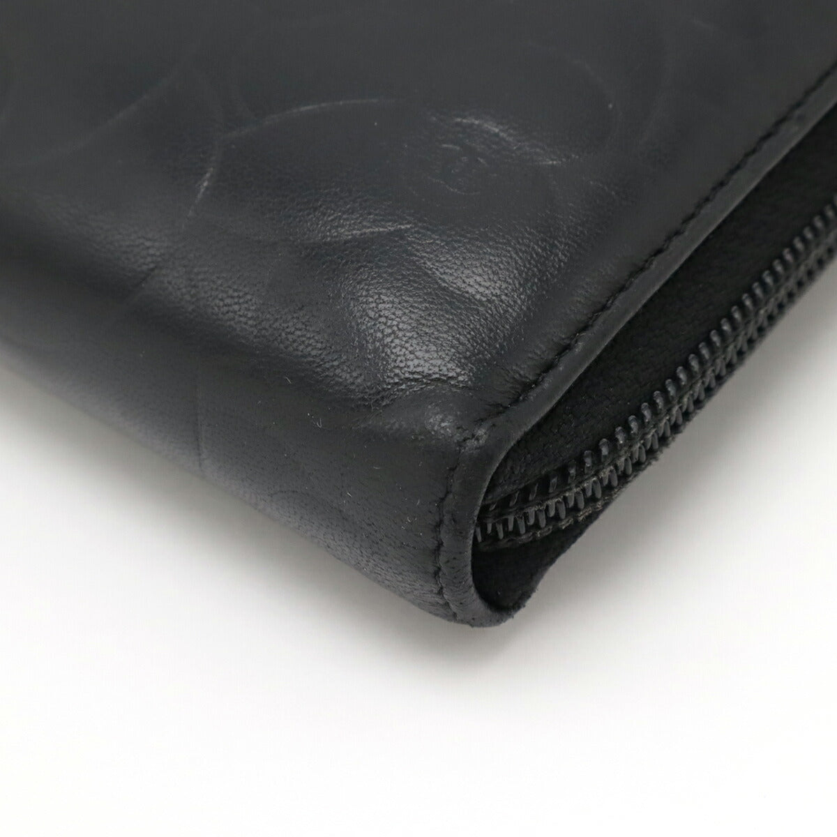 Chanel Camellia Coco Mark Lambskin Long Wallet