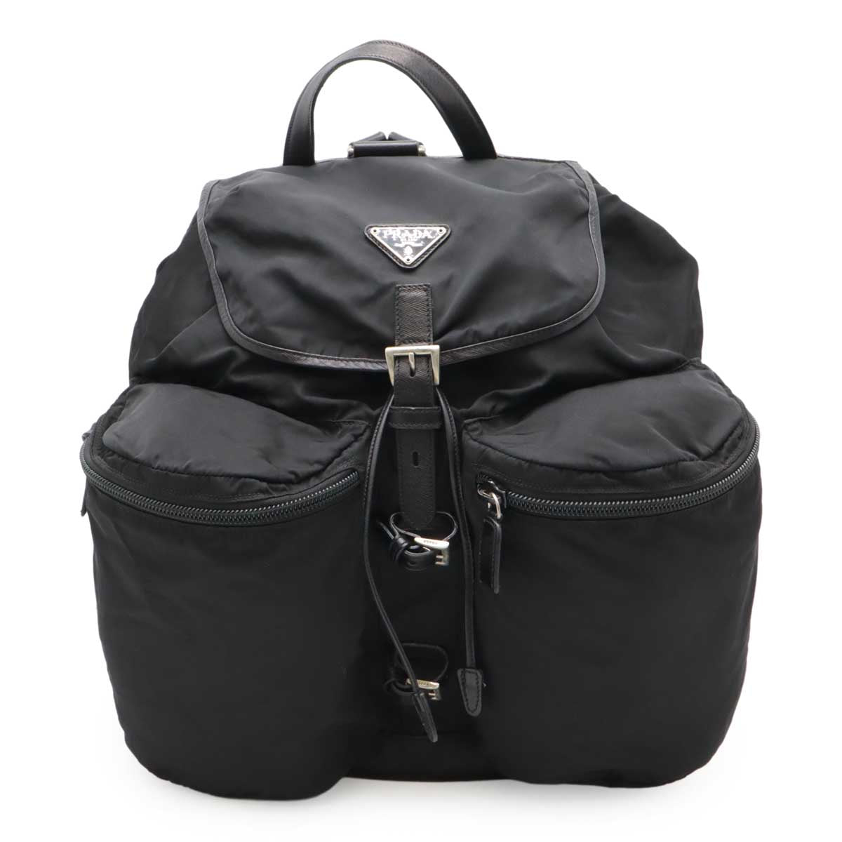 Prada Triangle Logo Nylon Backpack
