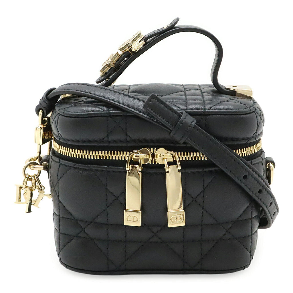 Christian Dior Lady Dior Leather 2way Shoulder Bag