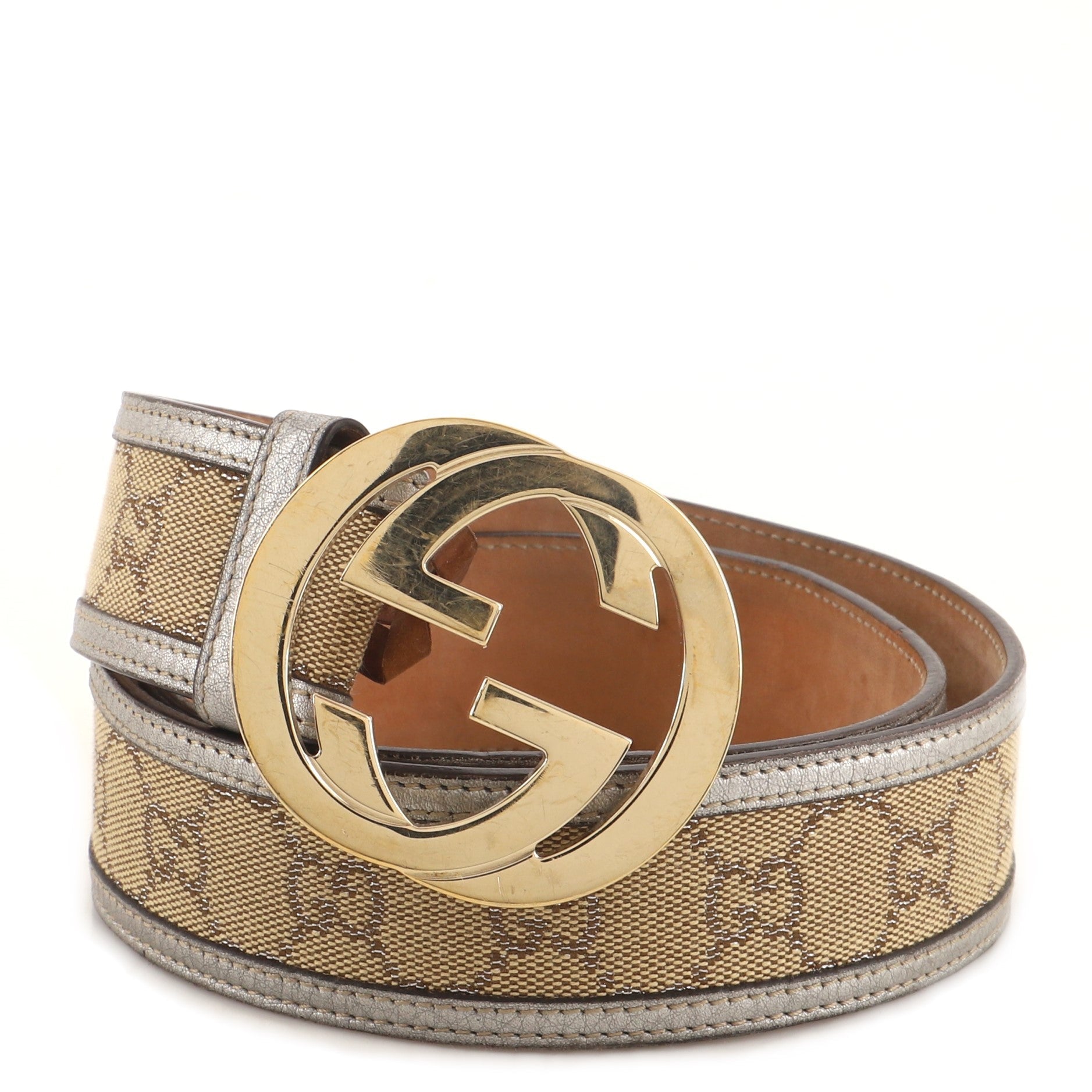 Interlocking G Belt GG Canvas Wide 80