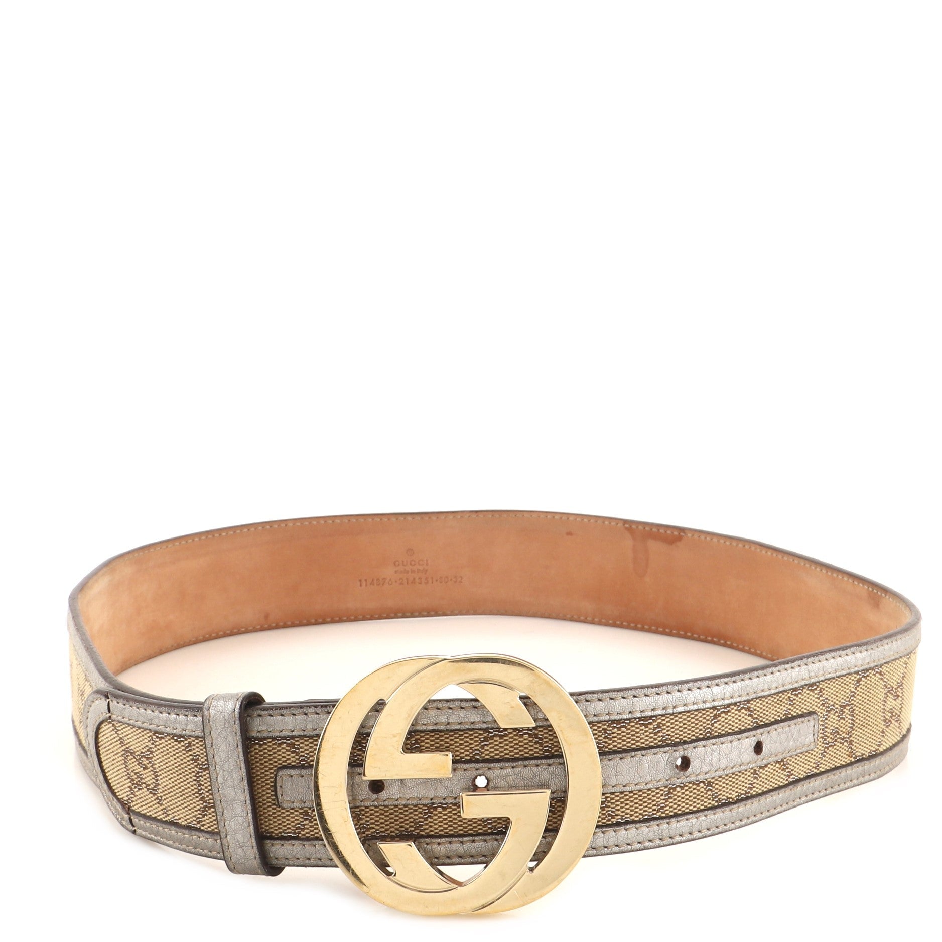 Interlocking G Belt GG Canvas Wide 80
