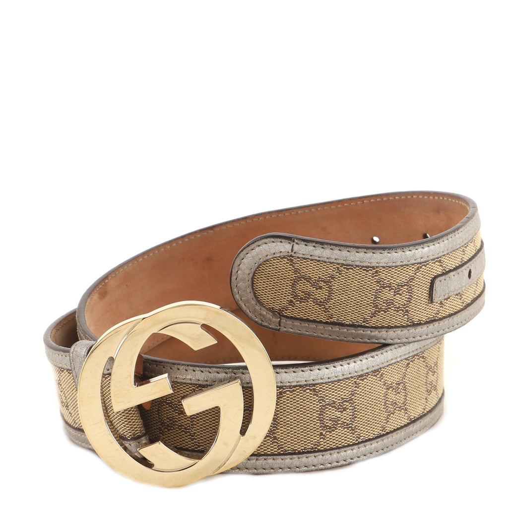 Interlocking G Belt GG Canvas Wide 80