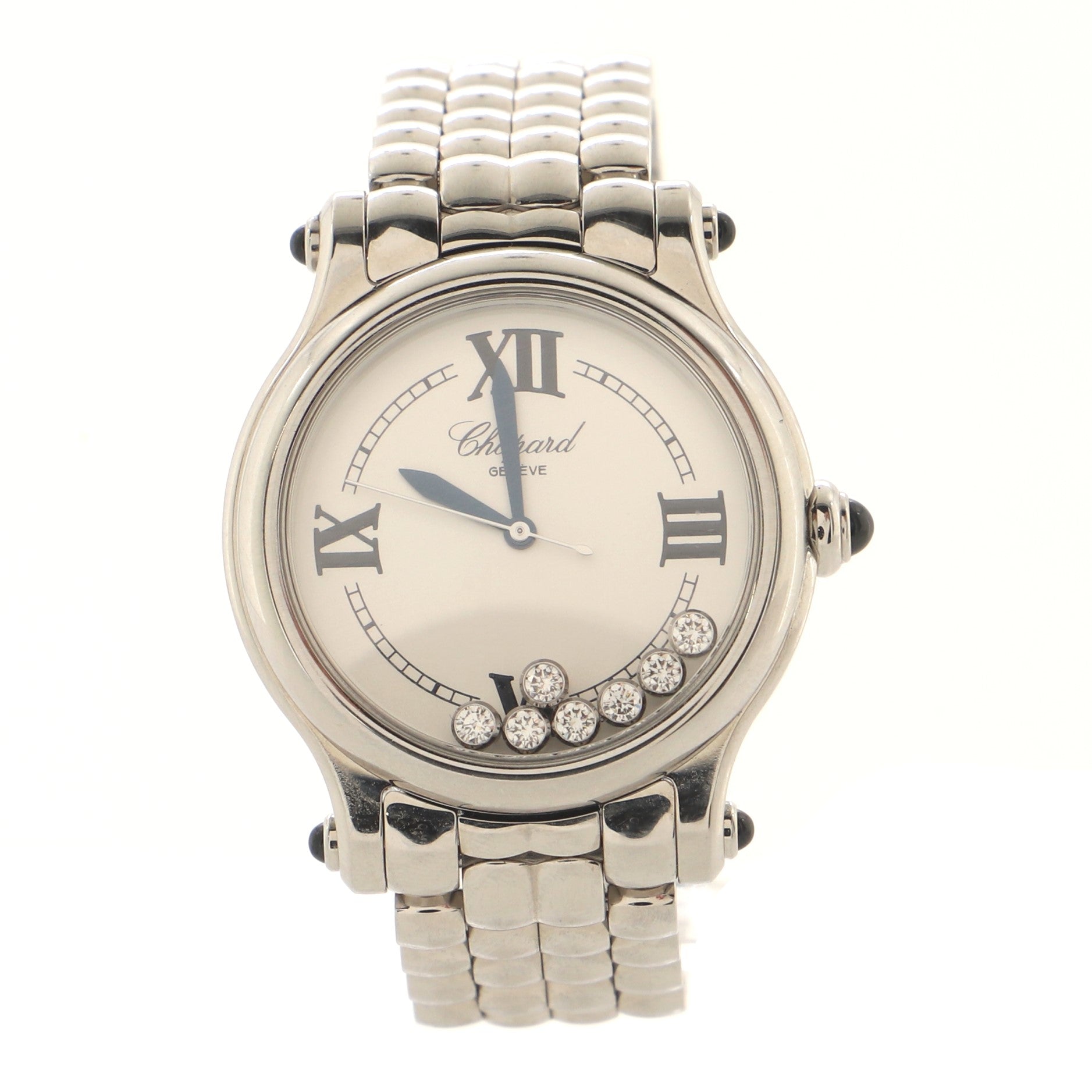 Happy Sport The First Automatic Watch Stainless Steel with Floating Diamonds 33