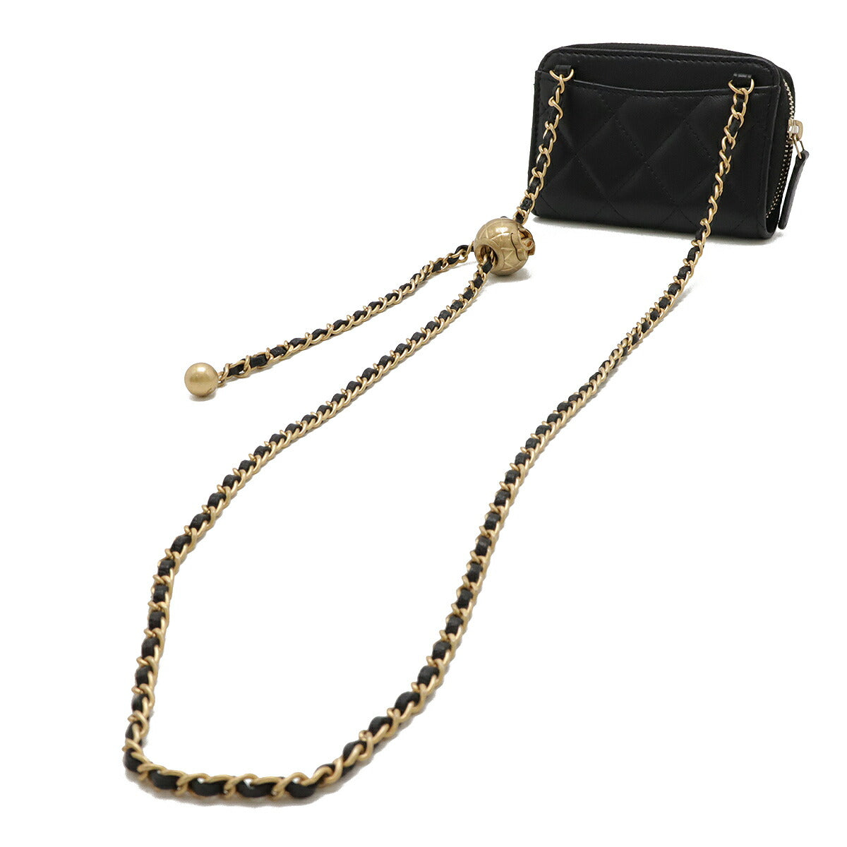 Chanel Pearl Crush Lambskin 2way Chain Wallet