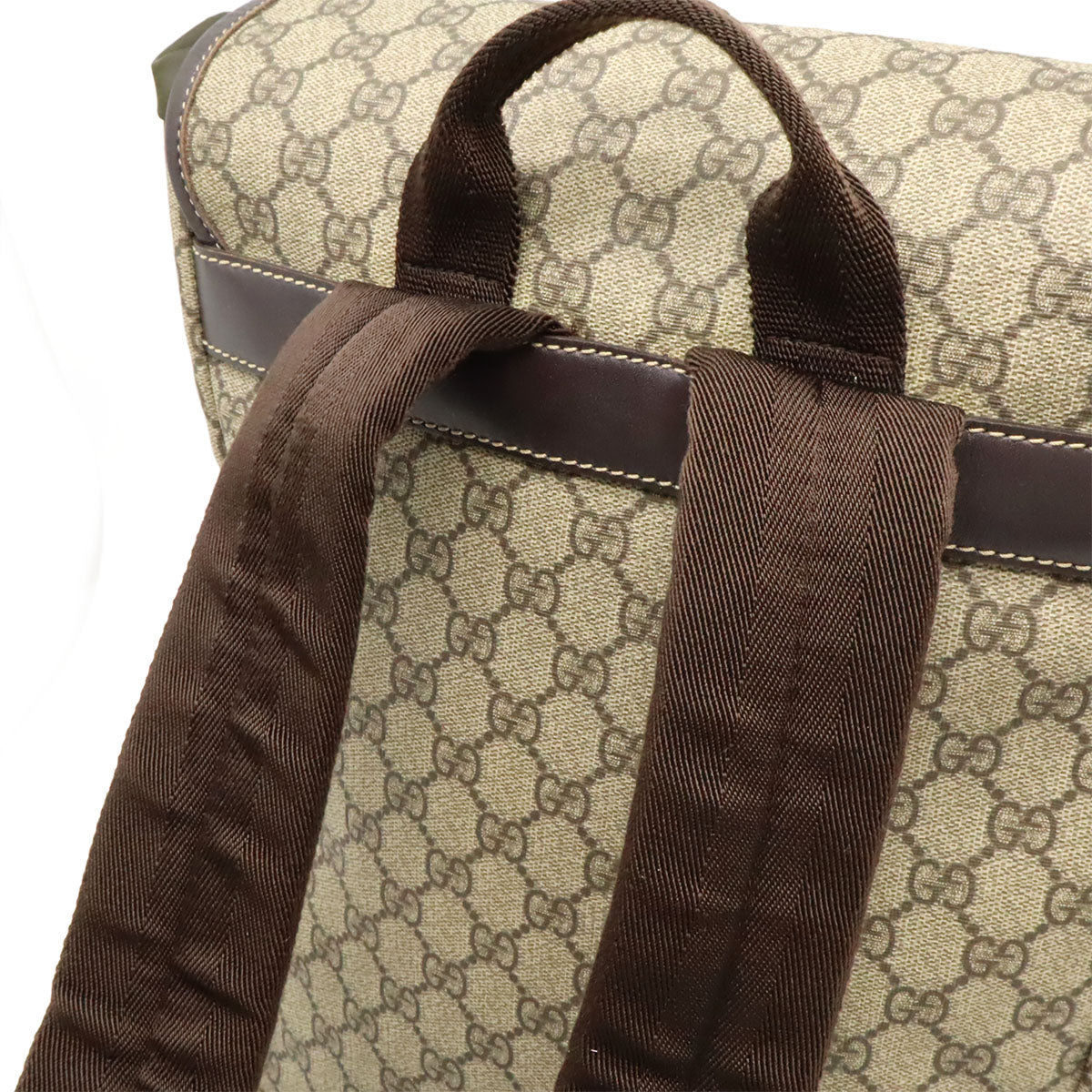 Gucci GG Supreme Canvas Leather Backpack