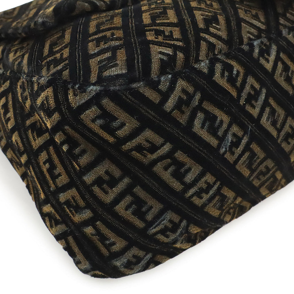 Fendi Mamma Bucket Velour Enamel Shoulder Bag