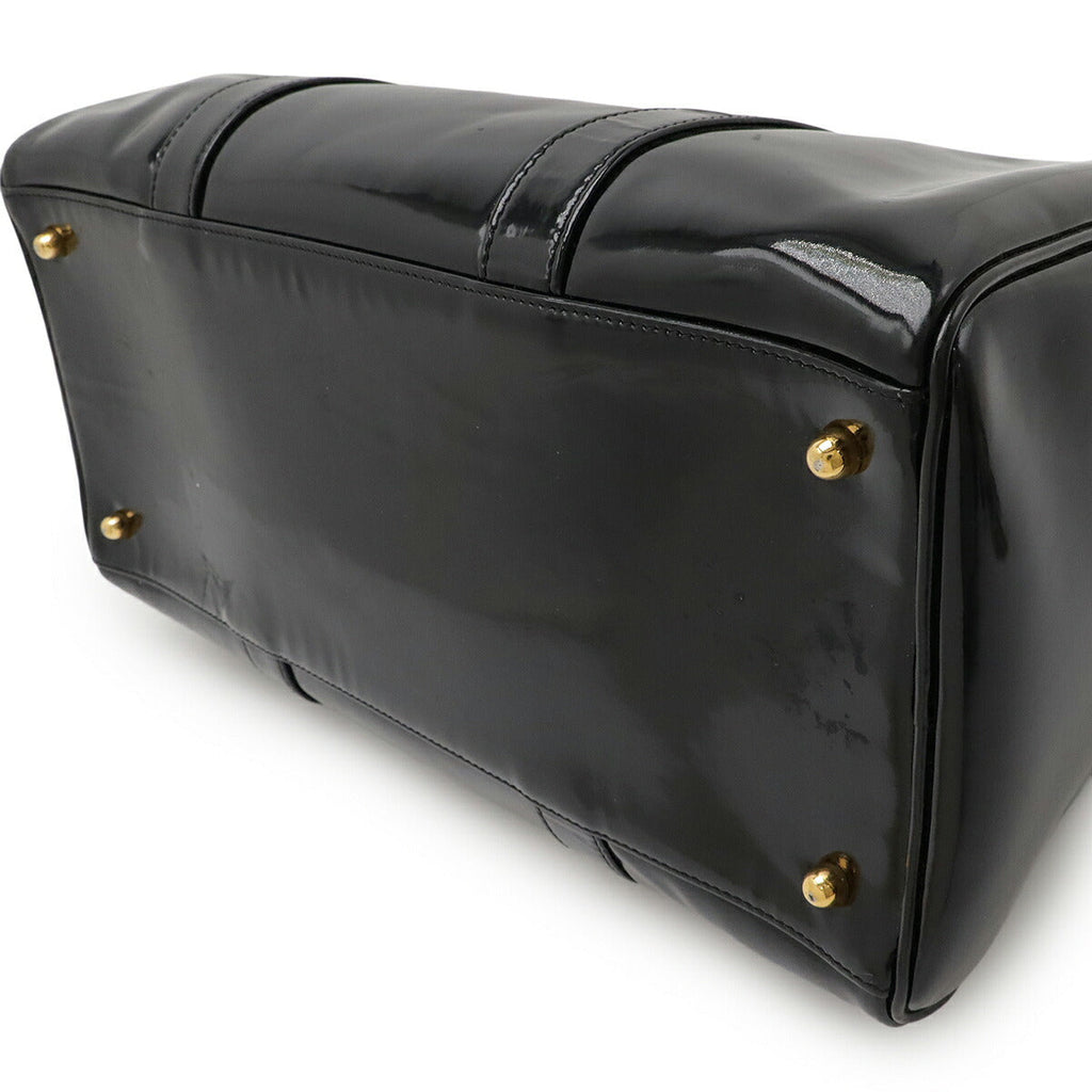 Chanel Patent Leather 2way Boston Bag
