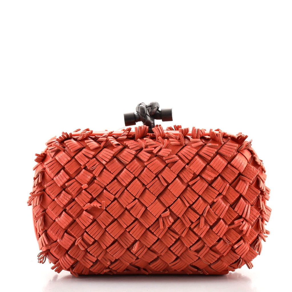 Box Knot Clutch Fringe Intrecciato Nappa Small