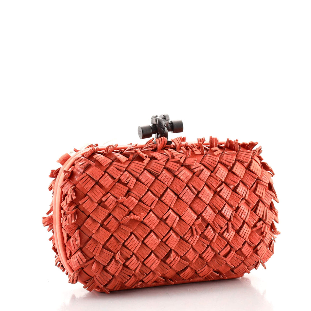 Box Knot Clutch Fringe Intrecciato Nappa Small