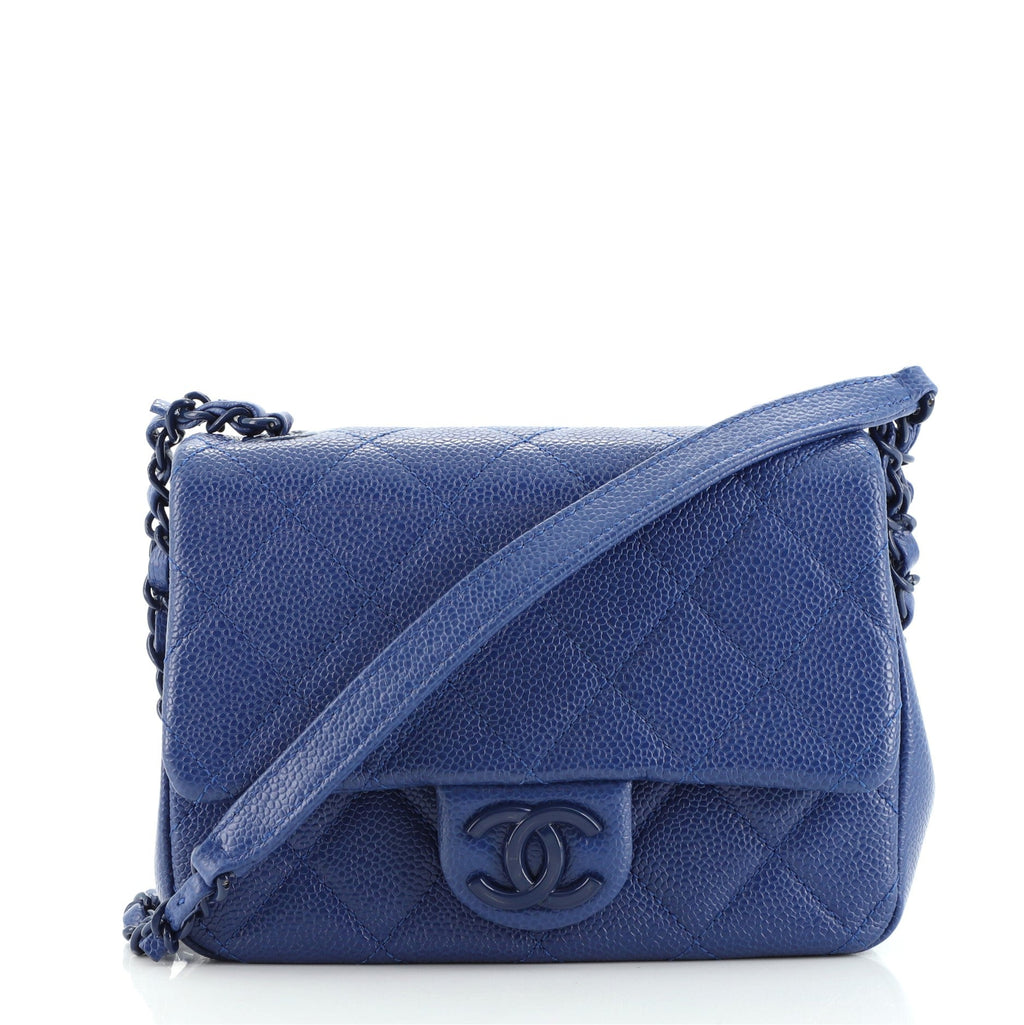Incognito Square Flap Bag Quilted Caviar Mini