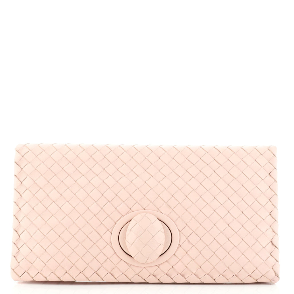 Fold Over Turnlock Clutch Intrecciato Nappa