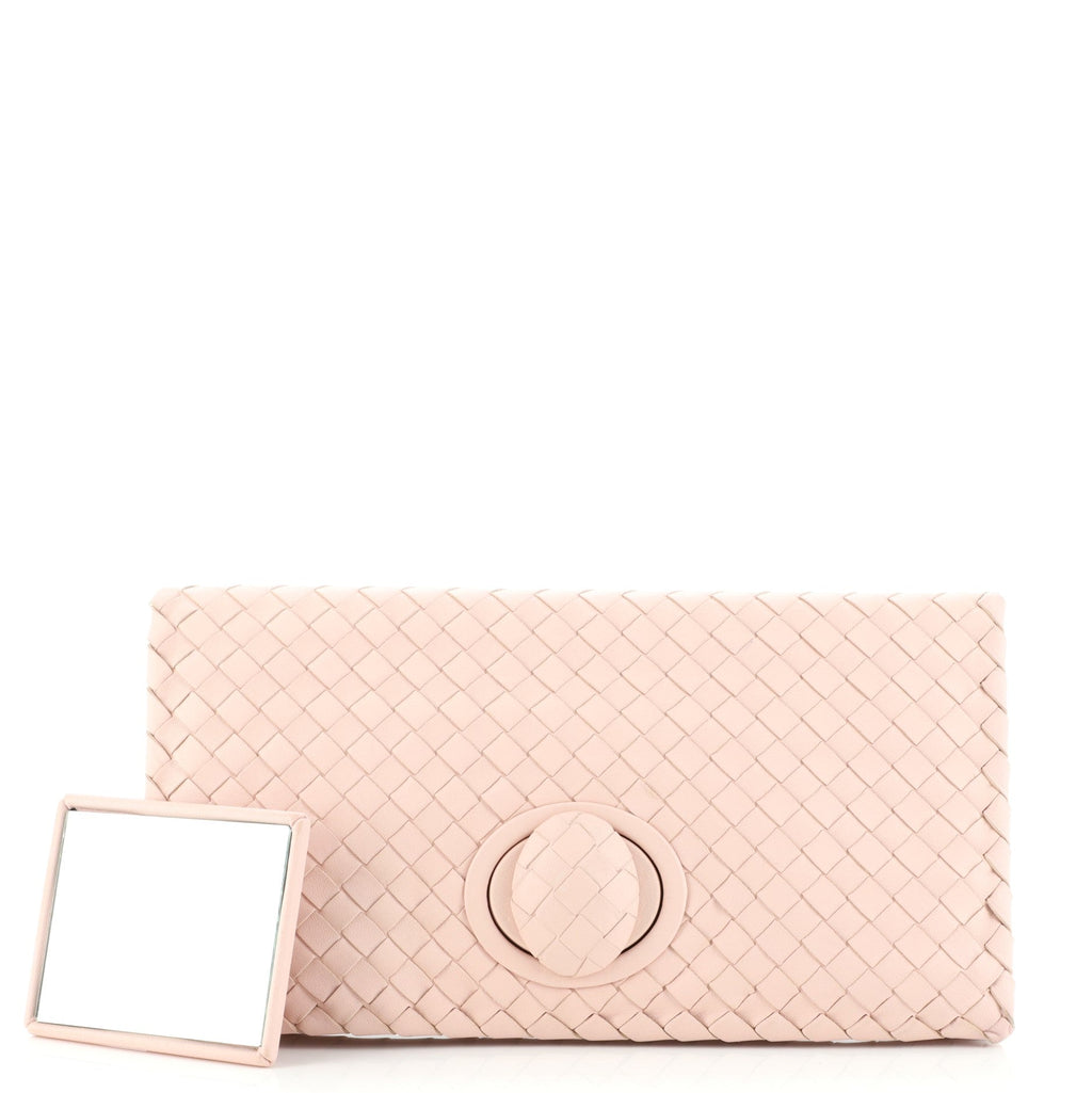 Fold Over Turnlock Clutch Intrecciato Nappa