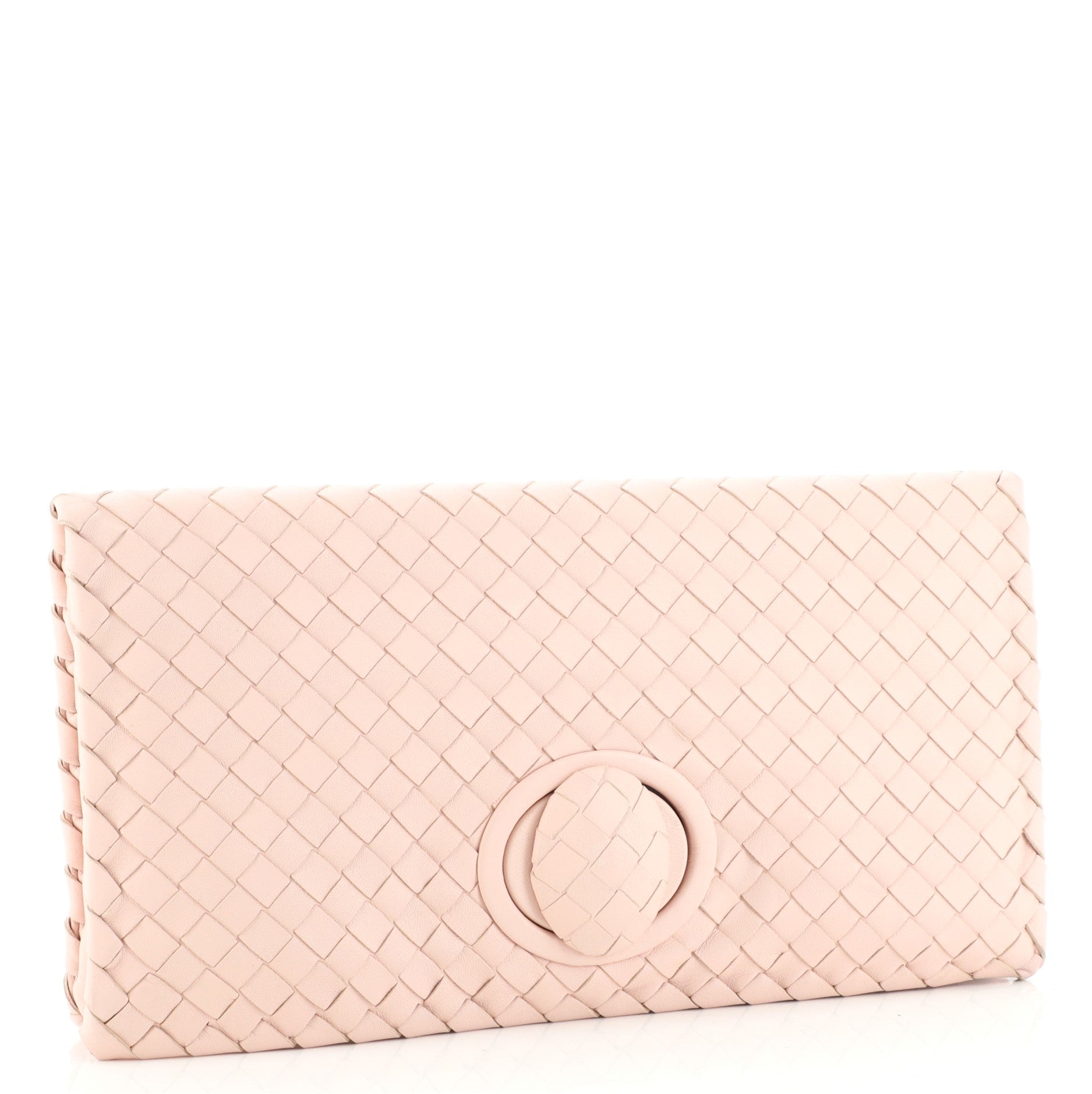 Fold Over Turnlock Clutch Intrecciato Nappa