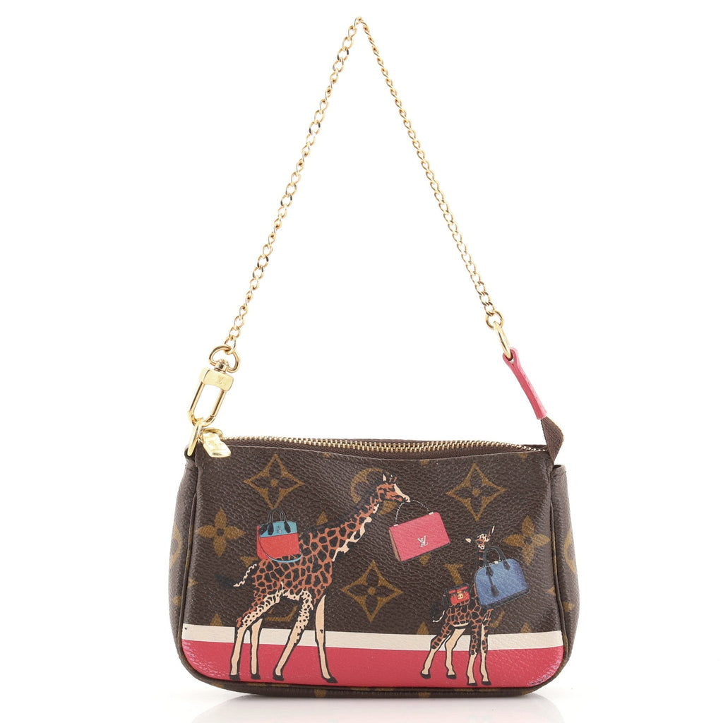 Pochette Accessoires Limited Edition Vivienne Xmas Monogram Canvas Mini