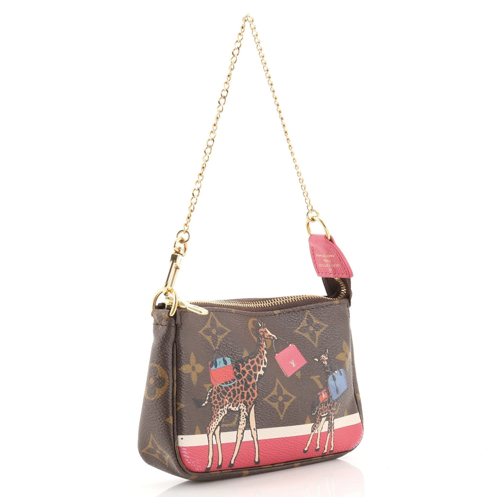 Pochette Accessoires Limited Edition Vivienne Xmas Monogram Canvas Mini