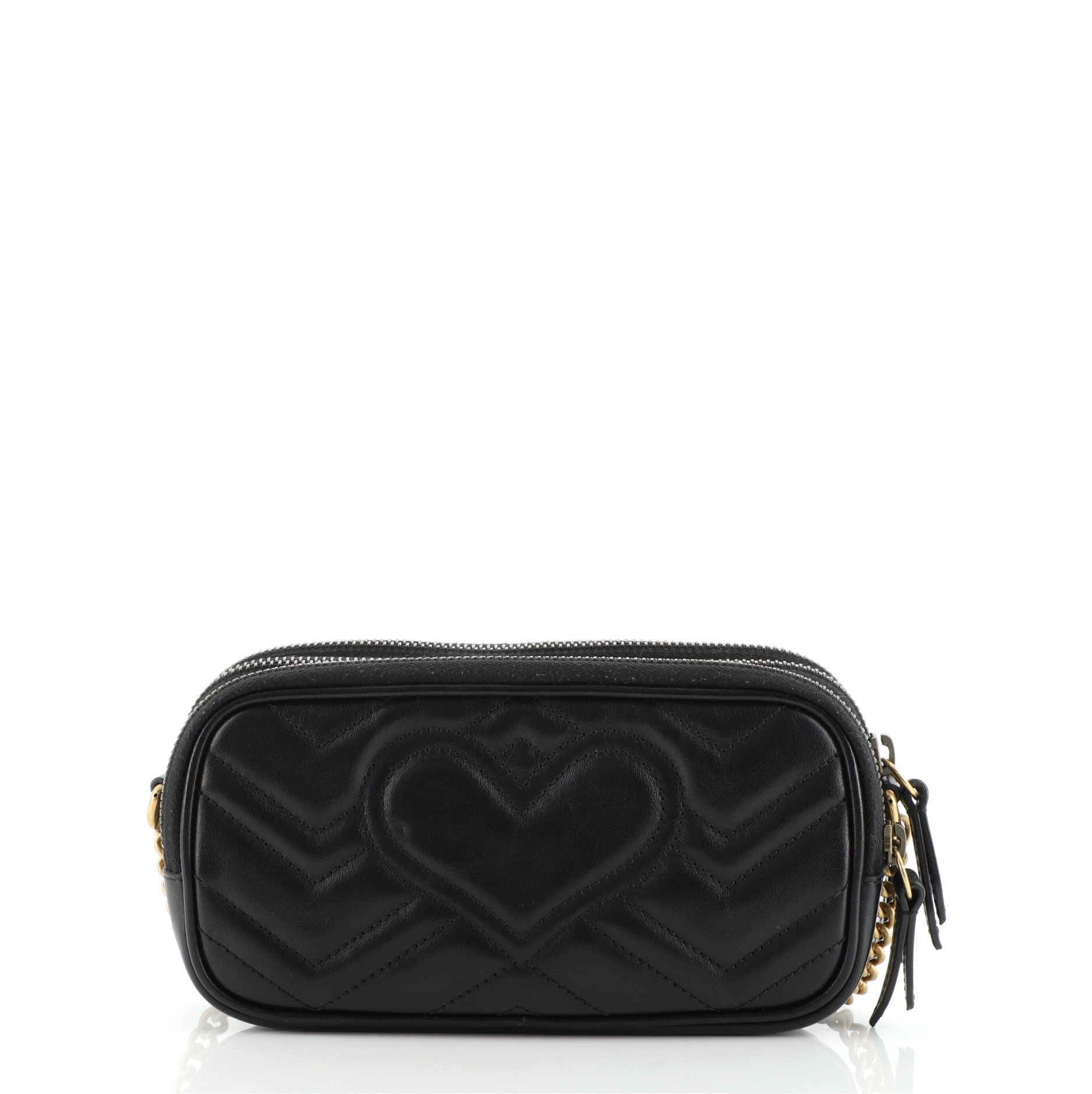 GG Marmont Triple Zip Chain Bag Matelasse Leather Mini