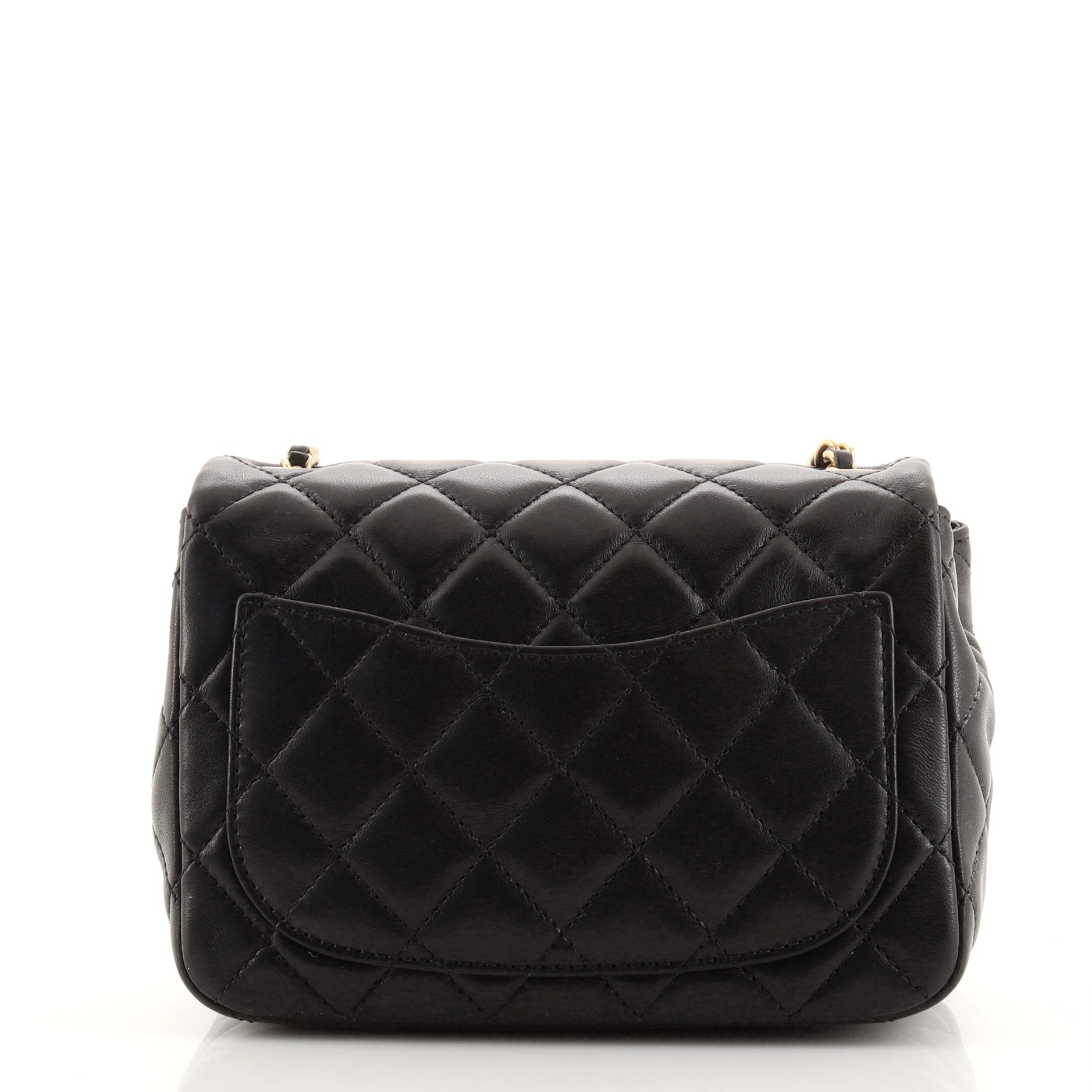 Pearl Crush Square Flap Bag Quilted Lambskin Mini