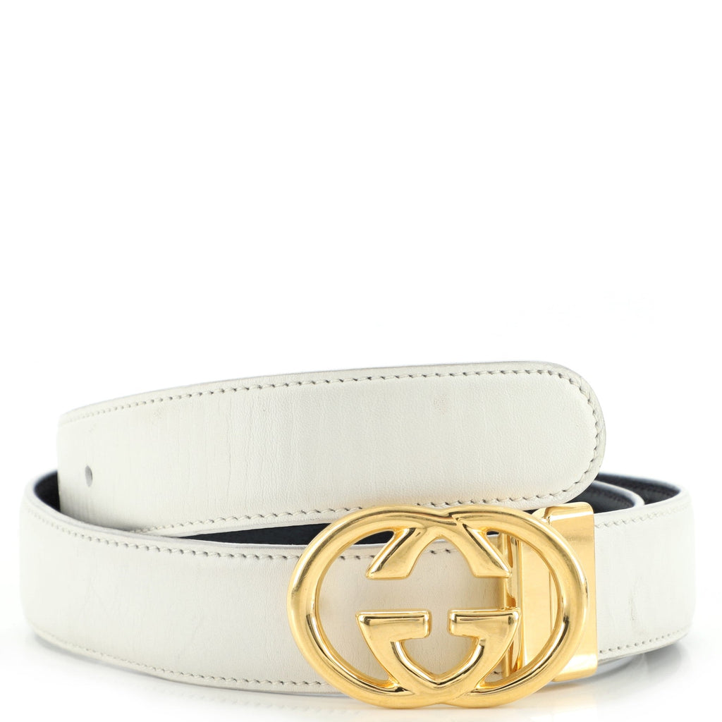 Interlocking G Belt Leather Medium 70