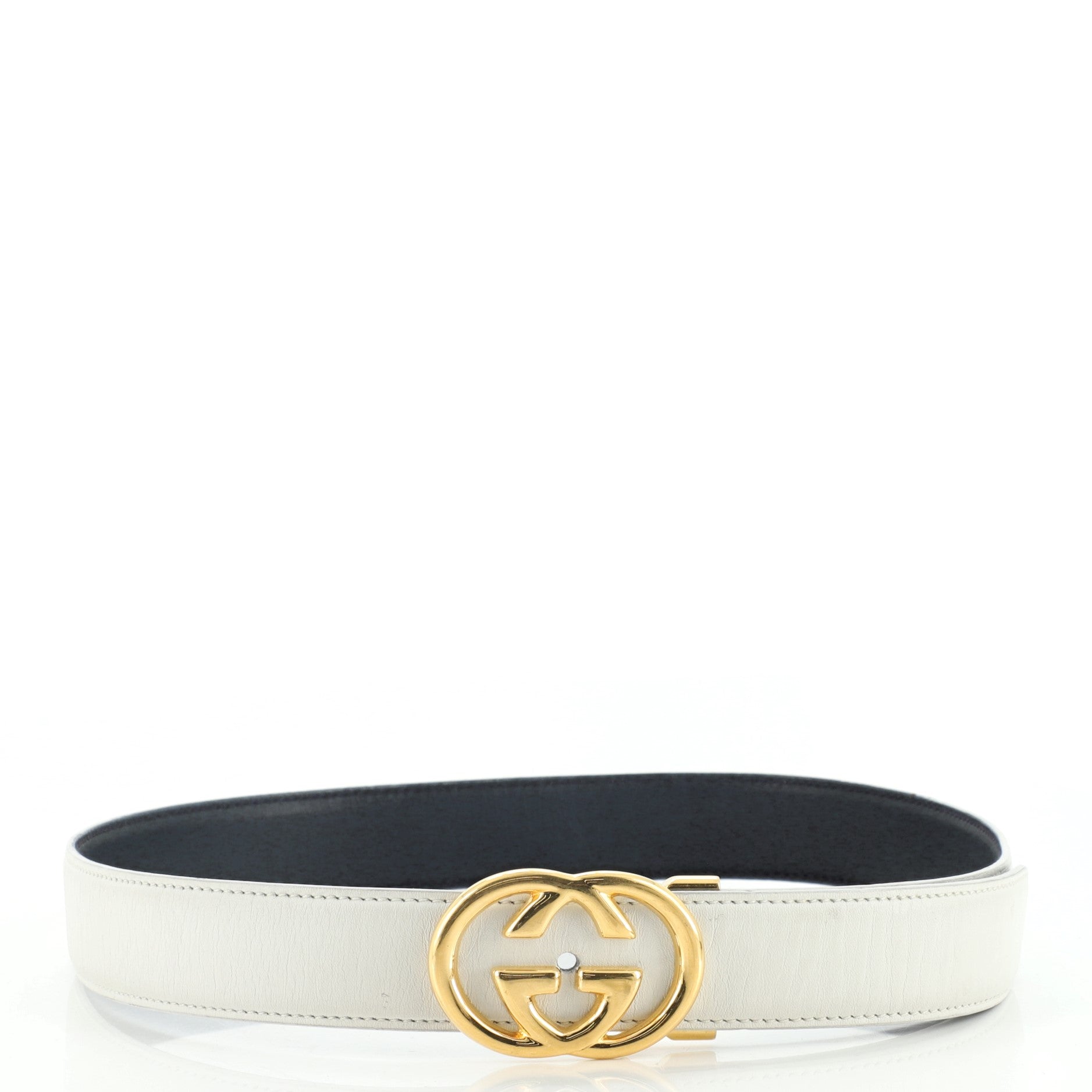Interlocking G Belt Leather Medium 70
