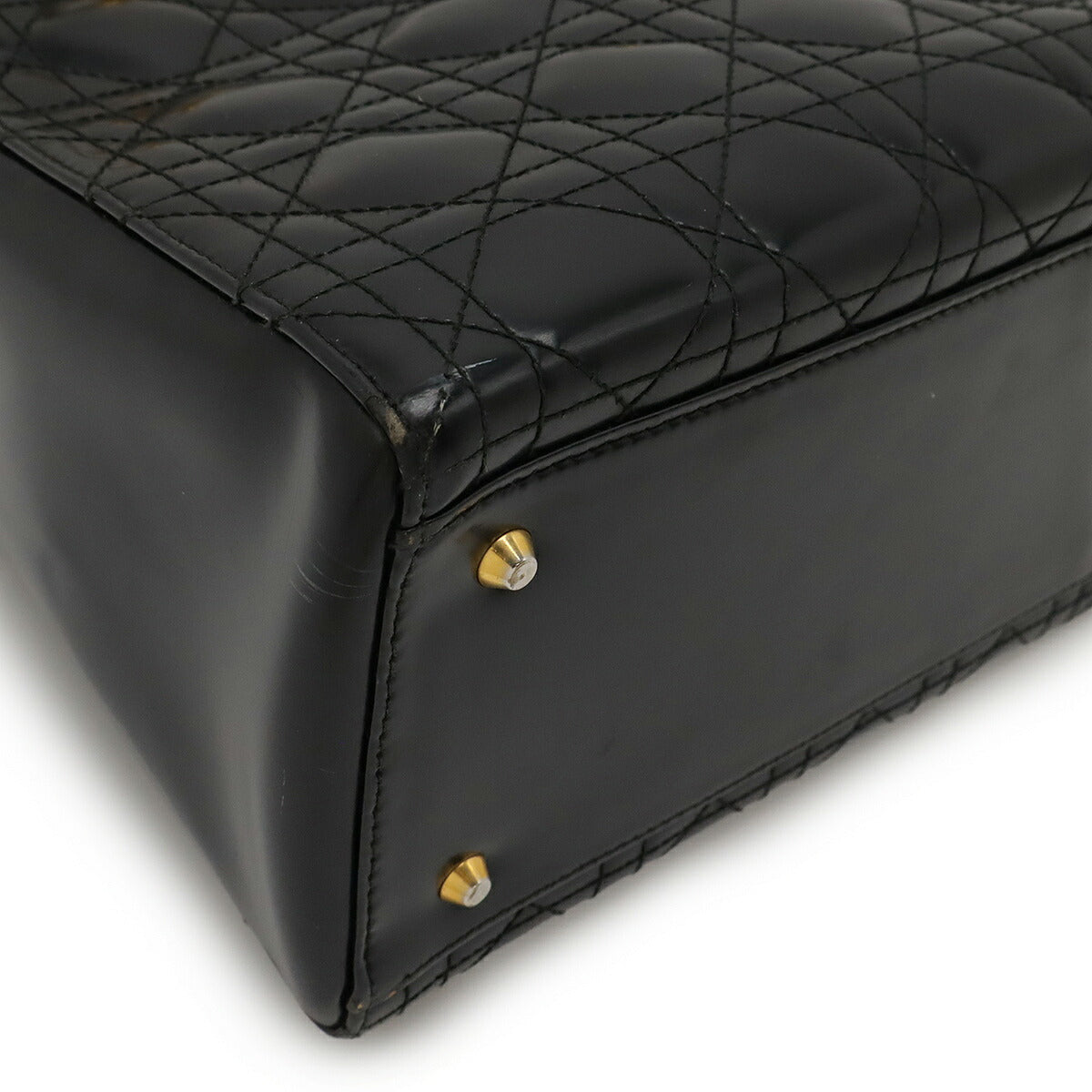 Christian Dior Lady Dior Patent Leather 2way Bag