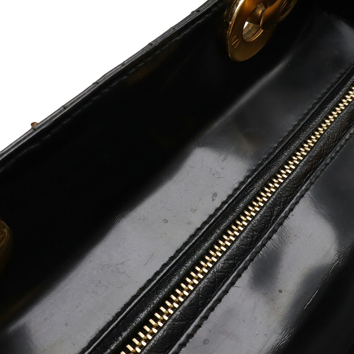 Christian Dior Lady Dior Patent Leather 2way Bag