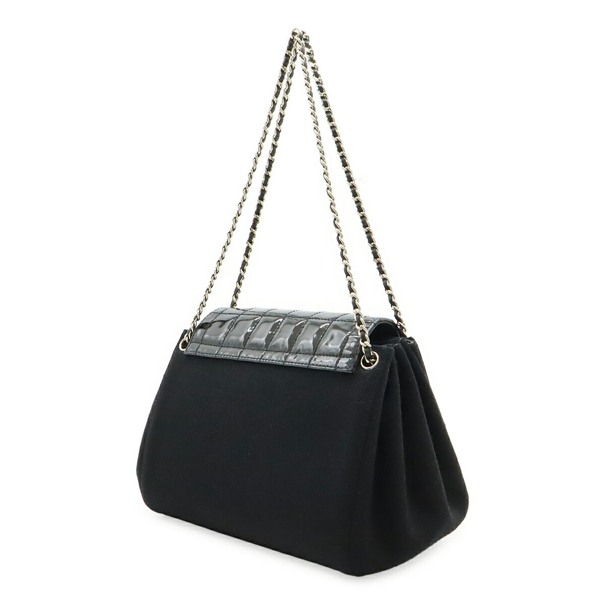 Chanel 2.55 Cotton Patent Leather Shoulder Bag