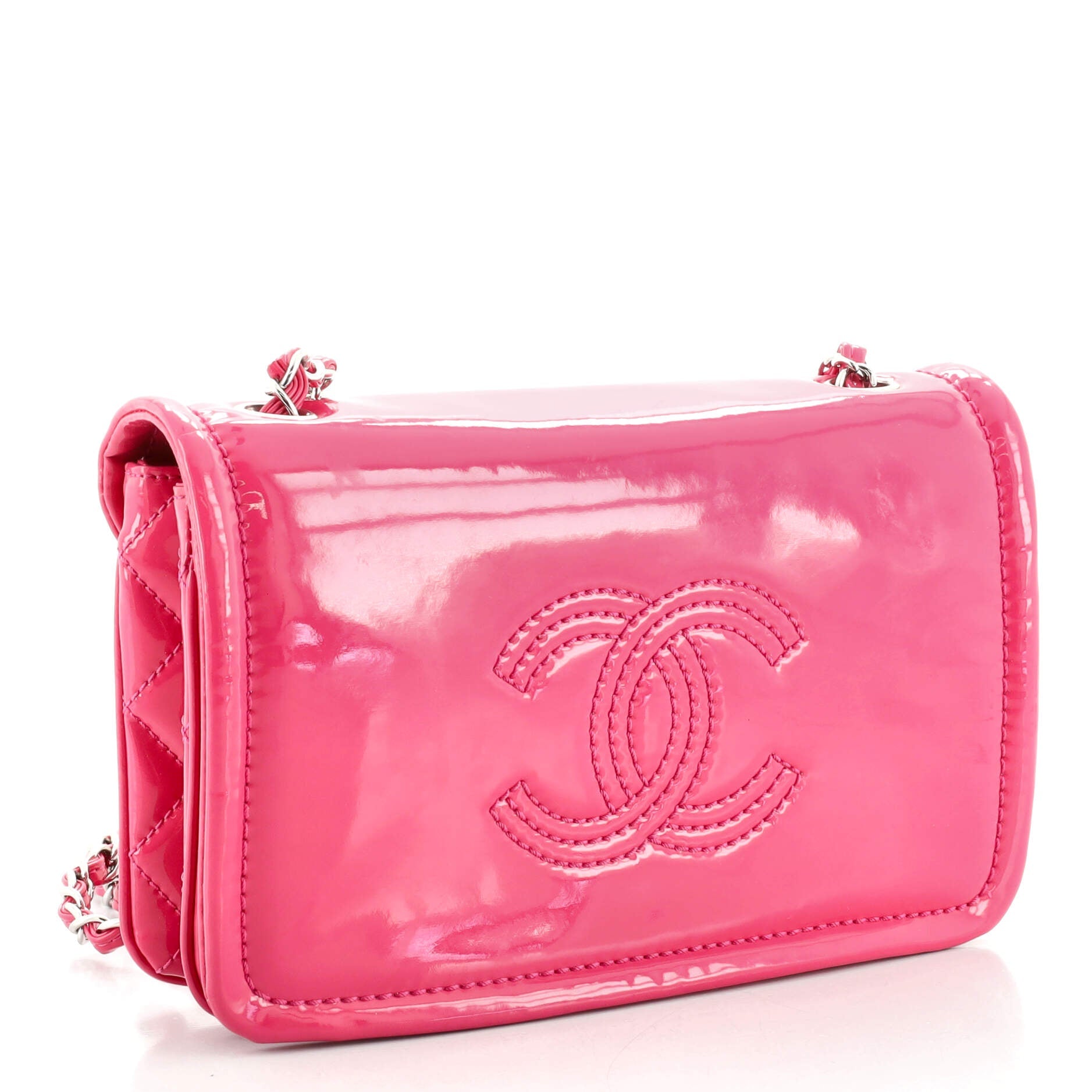 Lipstick Flap Crossbody Bag Patent Vinyl Mini