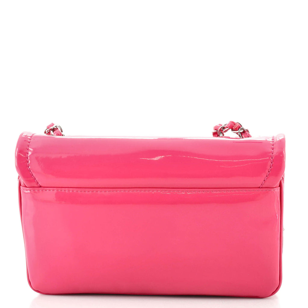 Lipstick Flap Crossbody Bag Patent Vinyl Mini