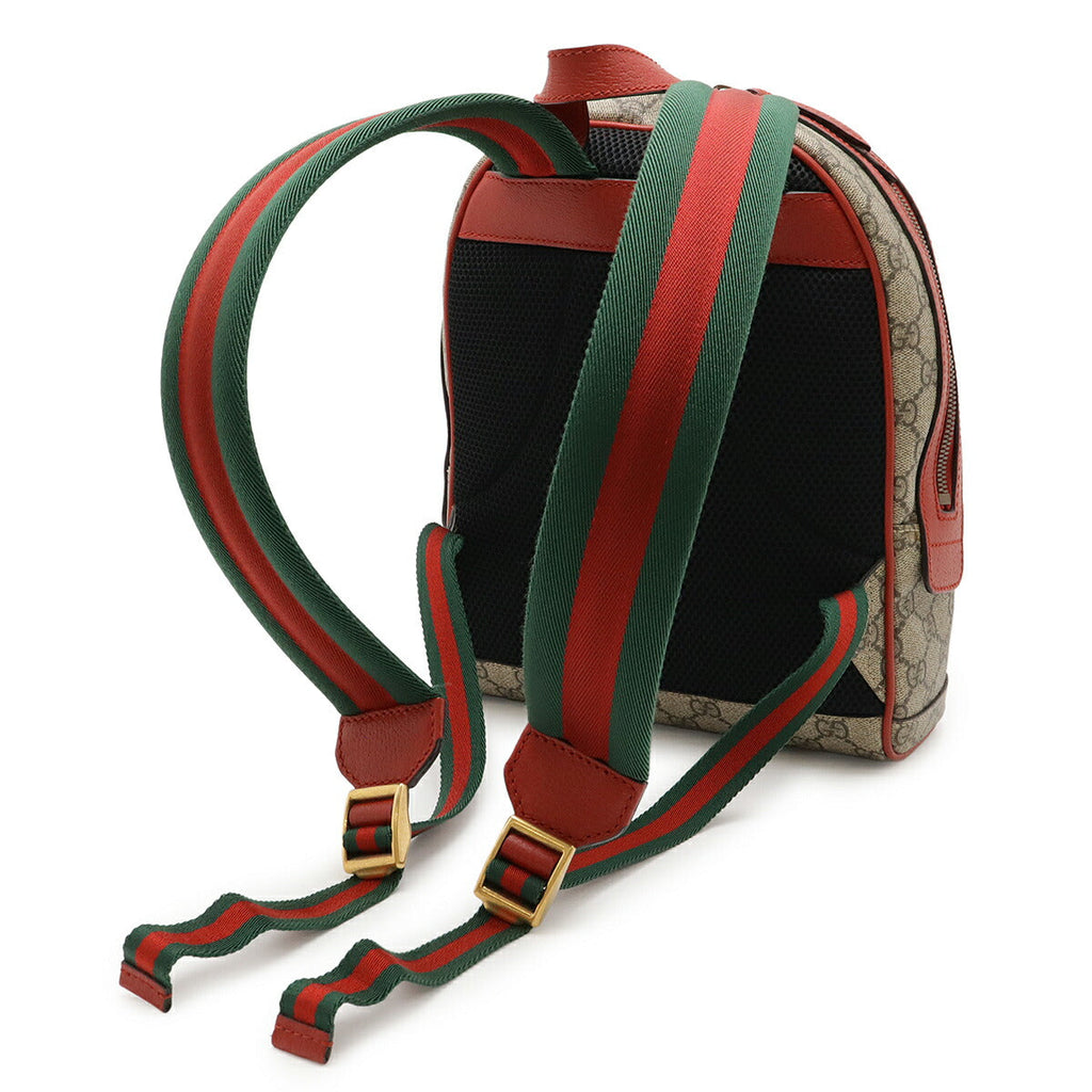 Gucci GG Supreme Canvas Leather Backpack