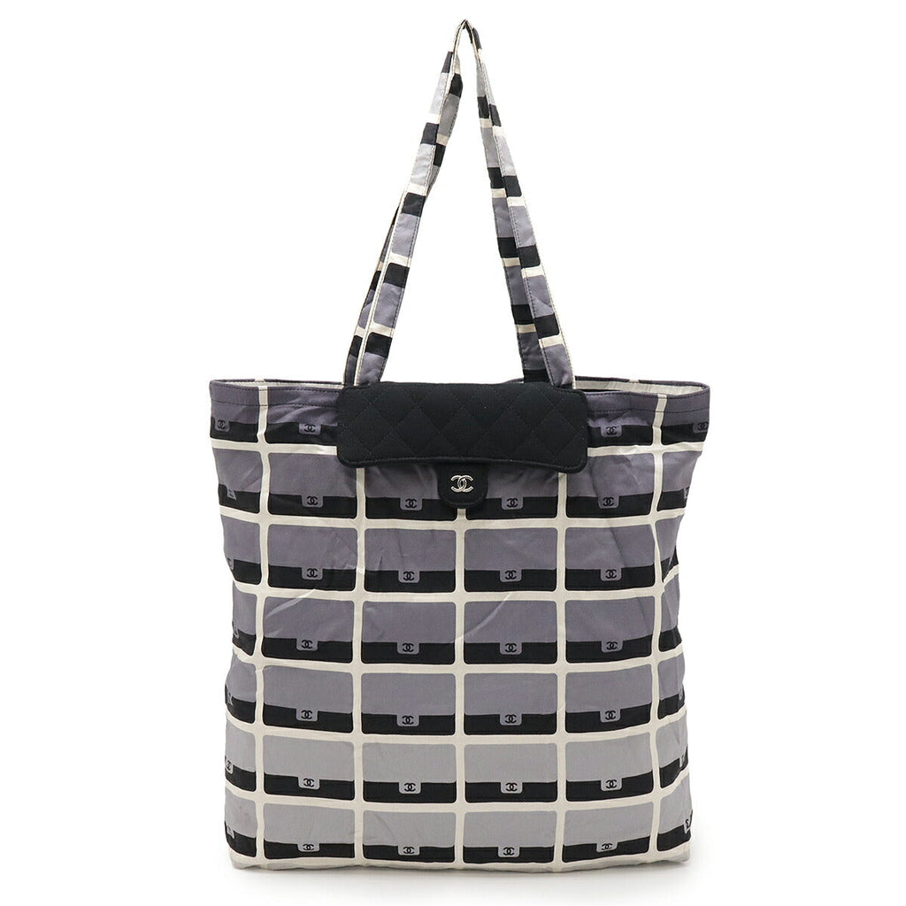 Chanel Matelassé 2way Bag Cotton Jersey Nylon Leather Tote Bag