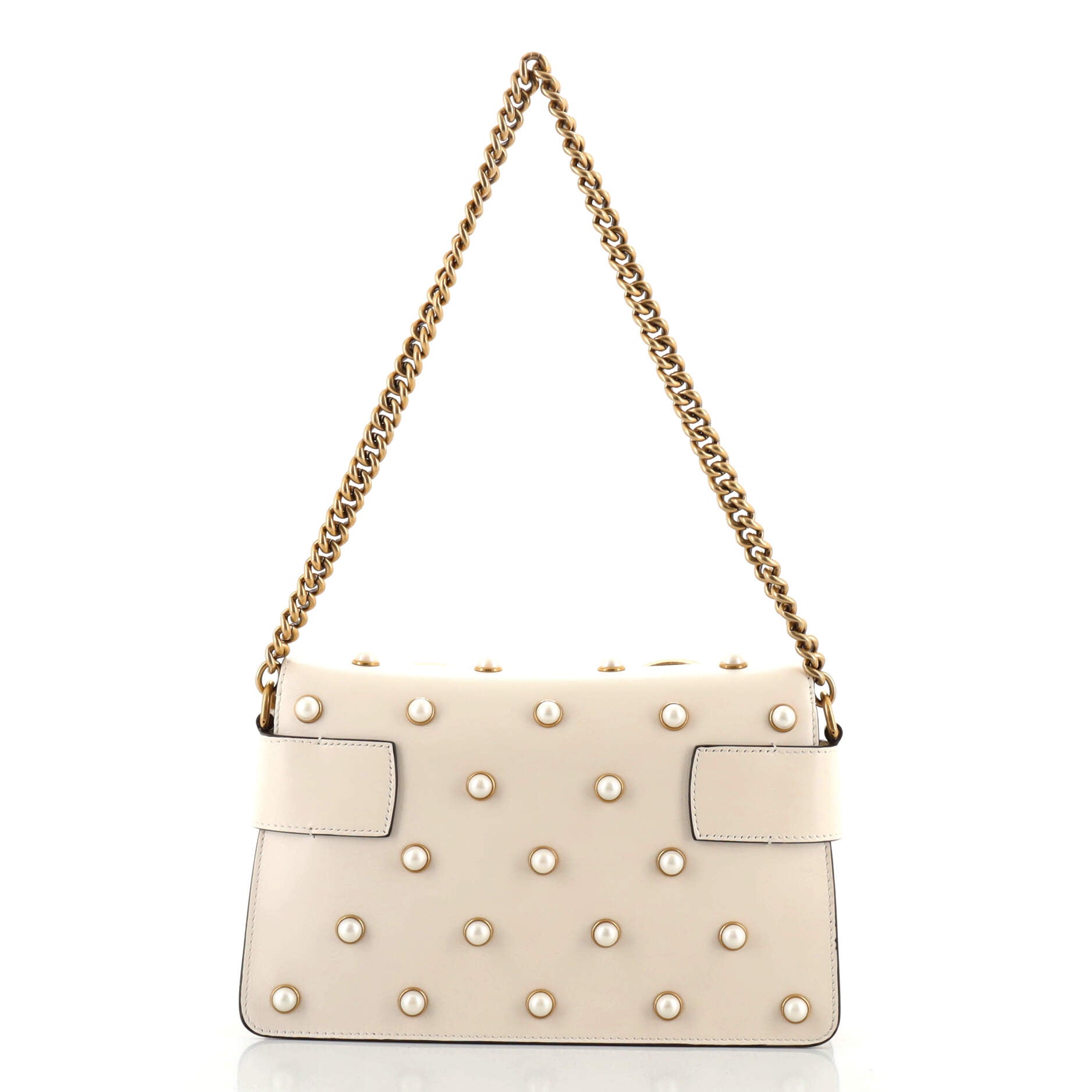 Broadway Pearly Bee Shoulder Bag Embellished Leather Mini