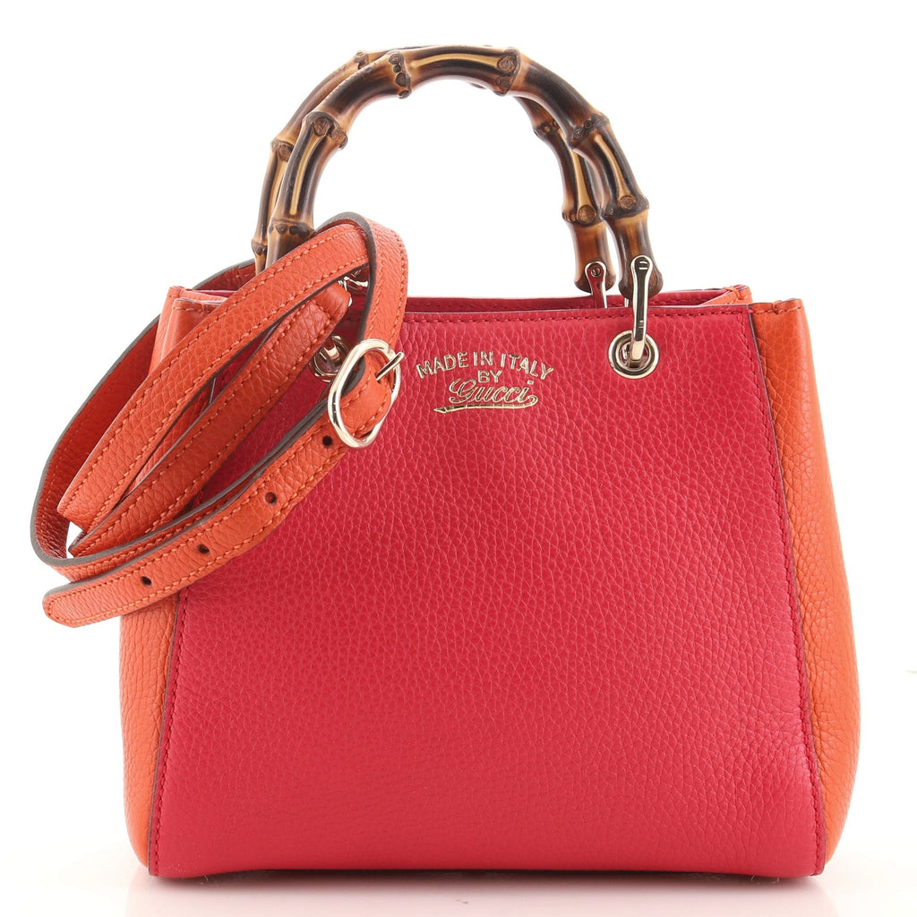 Bamboo Shopper Tote Leather Mini