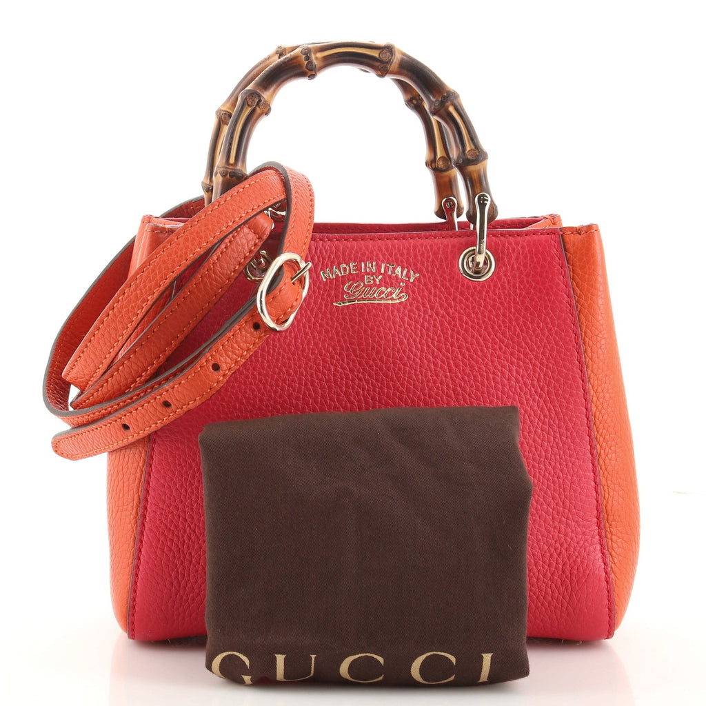 Bamboo Shopper Tote Leather Mini