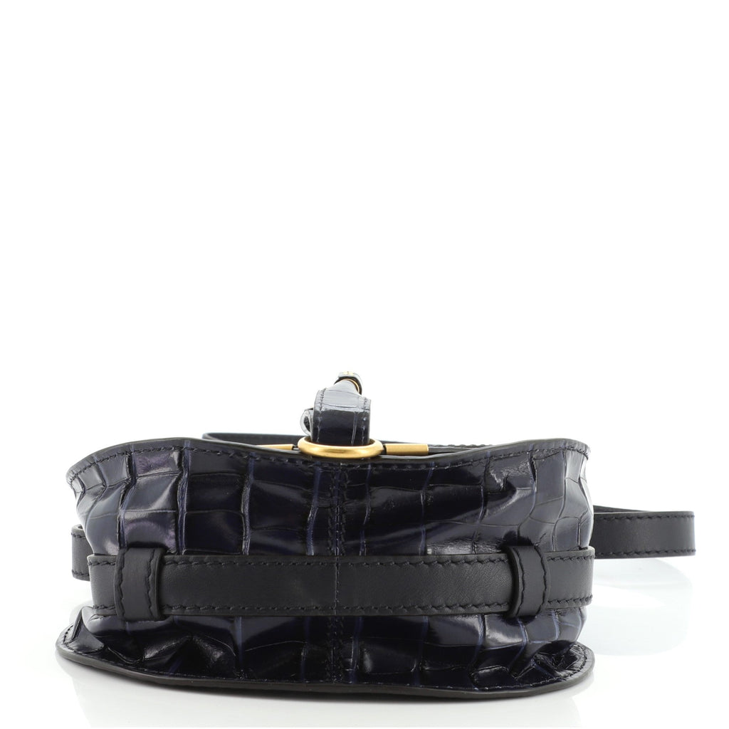 Marcie Crossbody Bag Crocodile Embossed Leather Mini
